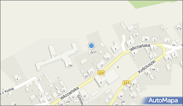 Trzebież, Wkrzańska, 15, mapa Trzebież