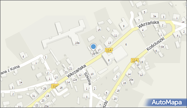 Trzebież, Wkrzańska, 19, mapa Trzebież