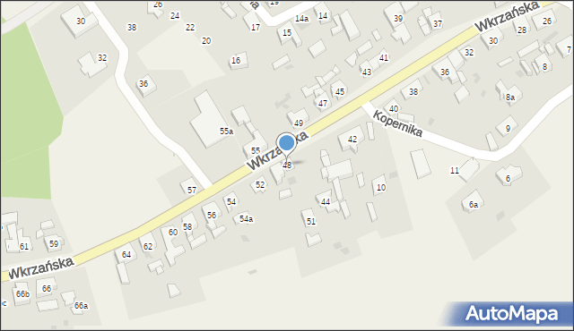 Trzebież, Wkrzańska, 48, mapa Trzebież