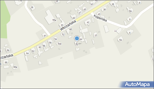 Trzebież, Wkrzańska, 51, mapa Trzebież