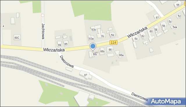 Trzebież, Wkrzańska, 66d, mapa Trzebież