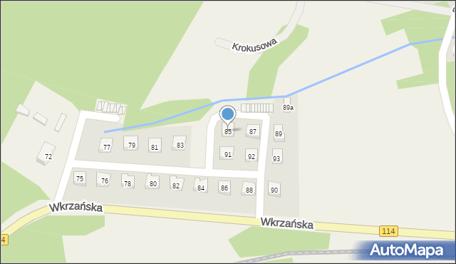 Trzebież, Wkrzańska, 85, mapa Trzebież