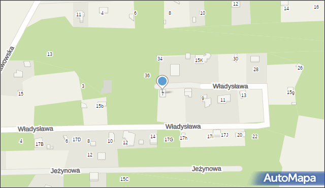 Bądzyń, Władysława, 7, mapa Bądzyń