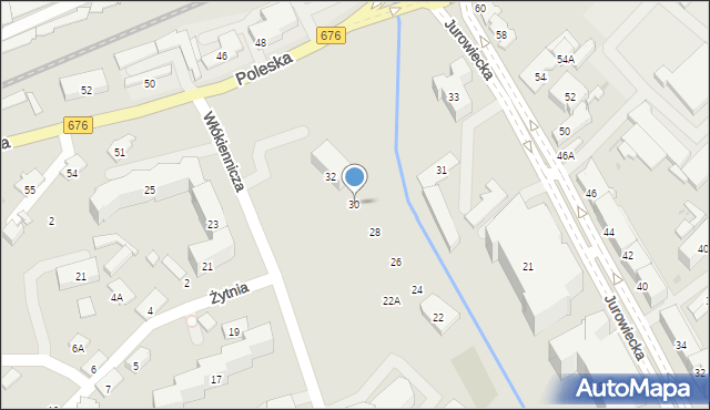 Białystok, Włókiennicza, 30, mapa Białegostoku