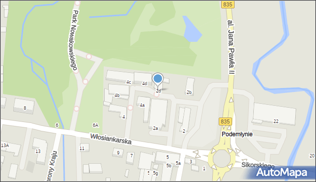 Biłgoraj, Włosiankarska, 2d, mapa Biłgoraj