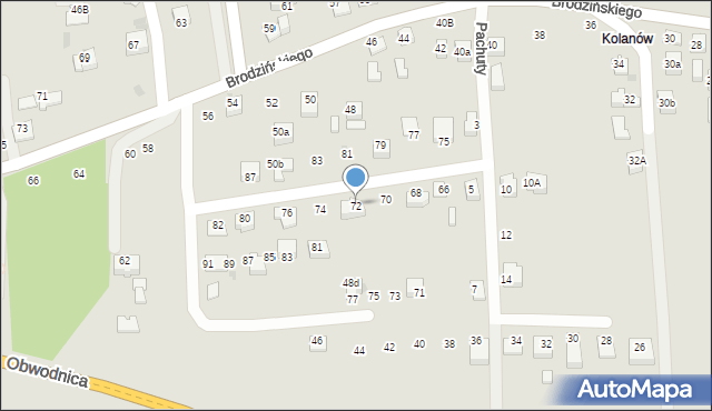 Bochnia, Włodka Zdzisława, 72, mapa Bochni