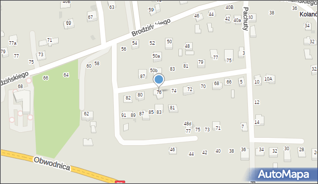 Bochnia, Włodka Zdzisława, 76, mapa Bochni