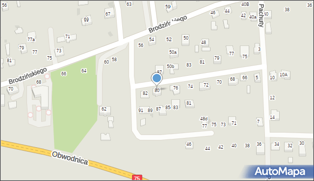 Bochnia, Włodka Zdzisława, 80, mapa Bochni