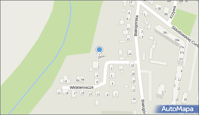 Bogatynia, Włókiennicza, 2A, mapa Bogatynia