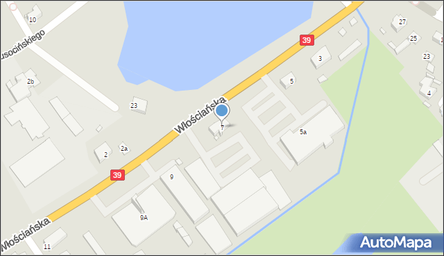 Brzeg, Włościańska, 7, mapa Brzeg