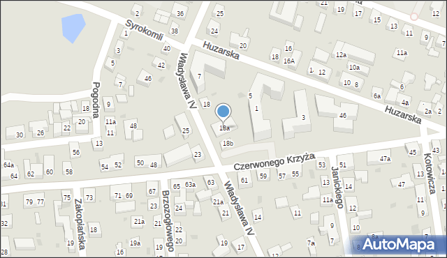 Bydgoszcz, Władysława IV, 18a, mapa Bydgoszczy