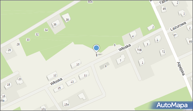 Chylice, Włoska, 8, mapa Chylice