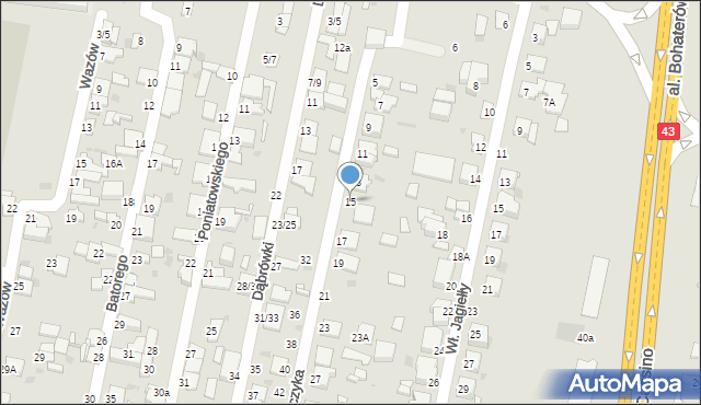Częstochowa, Władysława Warneńczyka, 15, mapa Częstochowy