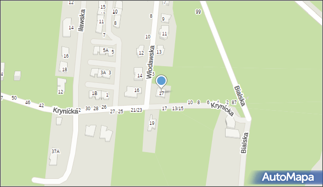 Częstochowa, Włodawska, 17, mapa Częstochowy