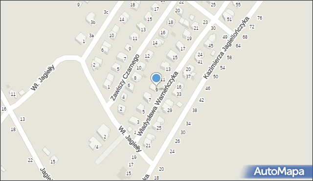 Dęblin, Władysława Warneńczyka, 9, mapa Dęblin