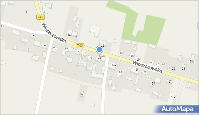 Dobromierz, Włoszczowska, 13, mapa Dobromierz