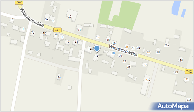 Dobromierz, Włoszczowska, 14, mapa Dobromierz