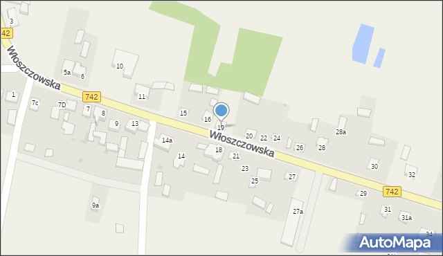 Dobromierz, Włoszczowska, 19, mapa Dobromierz