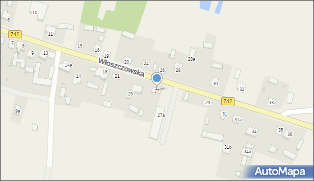 Dobromierz, Włoszczowska, 27, mapa Dobromierz