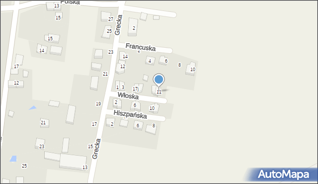 Dobroszów Oleśnicki, Włoska, 11, mapa Dobroszów Oleśnicki