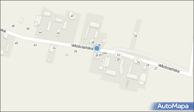Dylew, Włościańska, 37, mapa Dylew