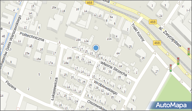 Gdańsk, Własna Strzecha, 11, mapa Gdańska