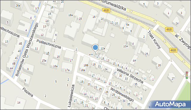 Gdańsk, Własna Strzecha, 18, mapa Gdańska