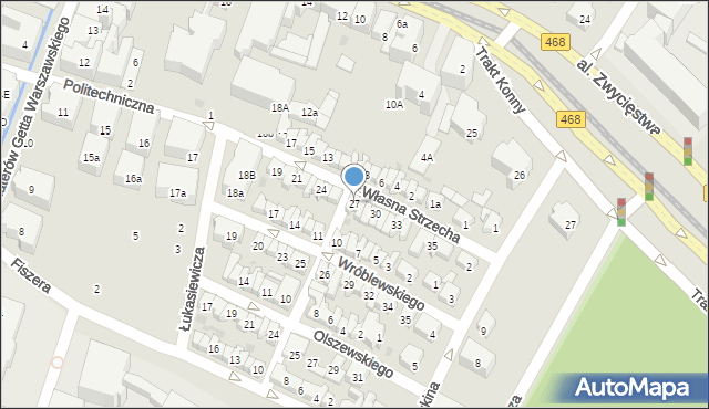 Gdańsk, Własna Strzecha, 27, mapa Gdańska