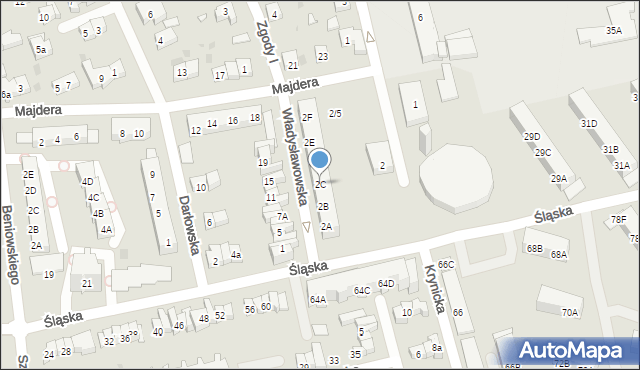 Gdańsk, Władysławowska, 2C, mapa Gdańska