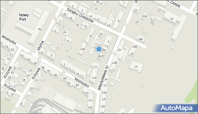 Gdańsk, Władysława IV, 10, mapa Gdańska