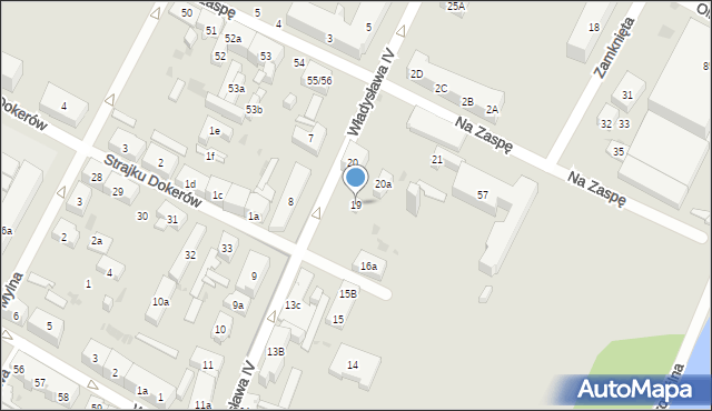 Gdańsk, Władysława IV, 19, mapa Gdańska