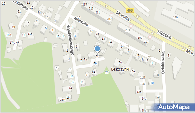 Gdynia, Władysławskiego Gabriela, 7c, mapa Gdyni