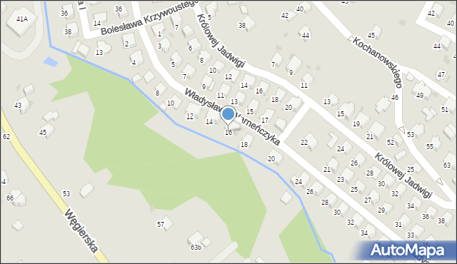 Gorlice, Władysława Warneńczyka, 16, mapa Gorlic