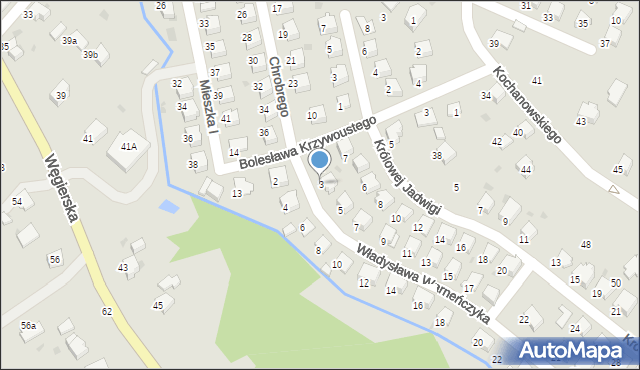 Gorlice, Władysława Warneńczyka, 3, mapa Gorlic