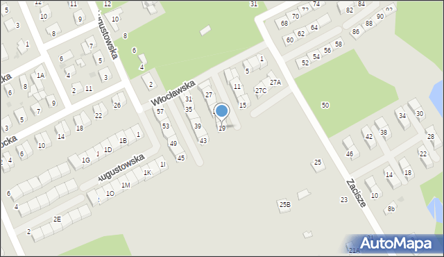 Grodzisk Mazowiecki, Włocławska, 19, mapa Grodzisk Mazowiecki
