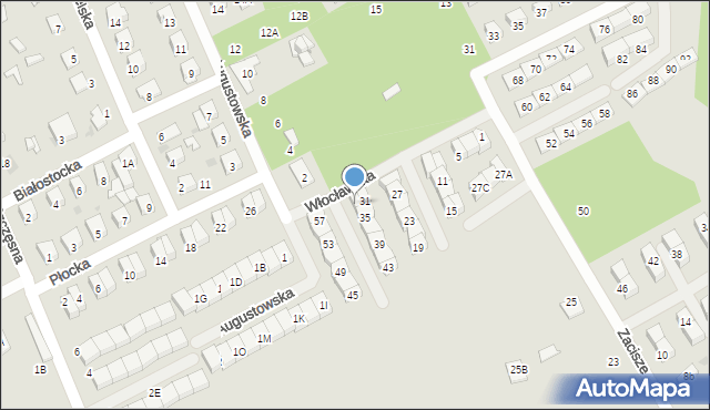 Grodzisk Mazowiecki, Włocławska, 33, mapa Grodzisk Mazowiecki