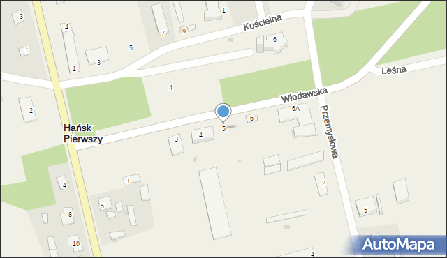 Hańsk Pierwszy, Włodawska, 5, mapa Hańsk Pierwszy