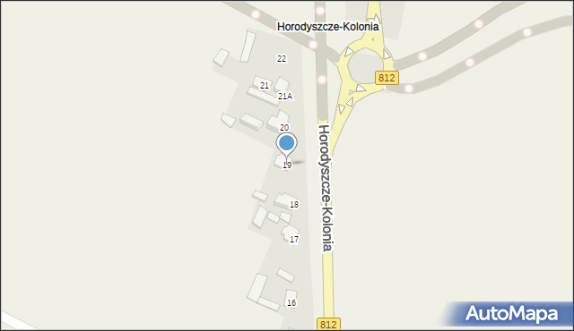 Horodyszcze-Kolonia, Włodawska, 73, mapa Horodyszcze-Kolonia