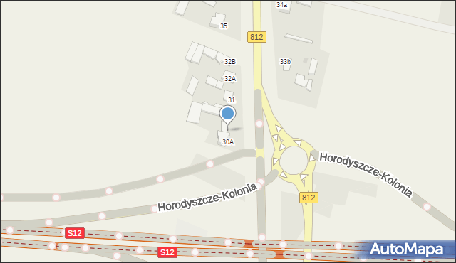 Horodyszcze-Kolonia, Włodawska, 81a, mapa Horodyszcze-Kolonia
