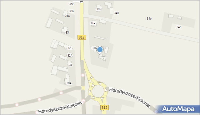 Horodyszcze-Kolonia, Włodawska, 94, mapa Horodyszcze-Kolonia