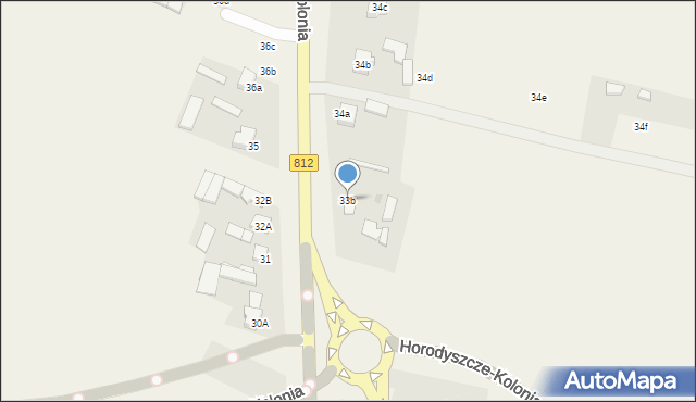 Horodyszcze-Kolonia, Włodawska, 96, mapa Horodyszcze-Kolonia