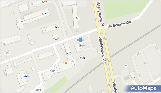 Koszalin, Władysława IV, 135, mapa Koszalina