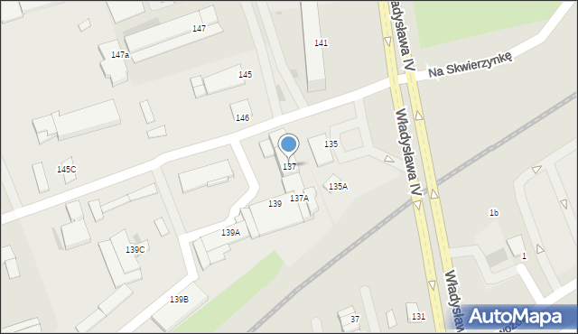 Koszalin, Władysława IV, 137, mapa Koszalina