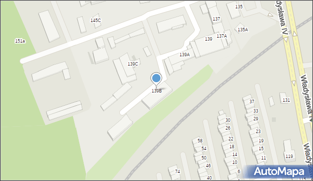 Koszalin, Władysława IV, 139B, mapa Koszalina