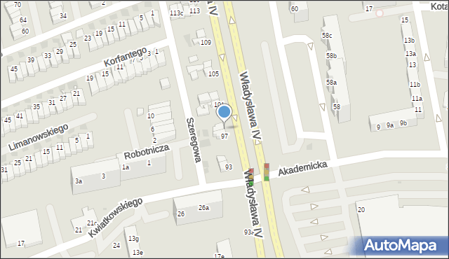 Koszalin, Władysława IV, 99, mapa Koszalina