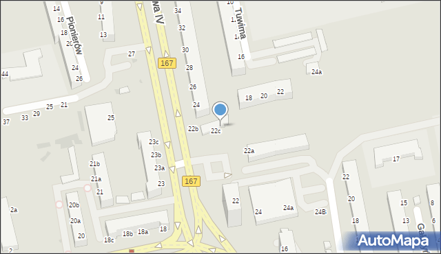 Koszalin, Władysława IV, 22d, mapa Koszalina