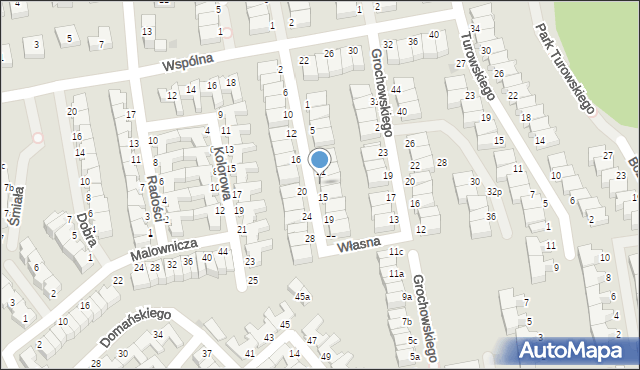 Koszalin, Własna, 13, mapa Koszalina