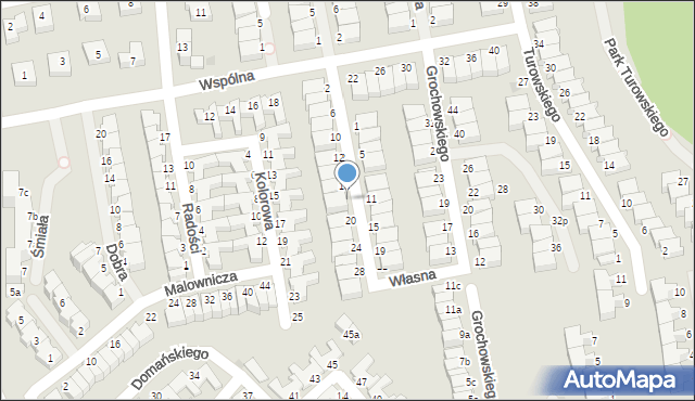 Koszalin, Własna, 18, mapa Koszalina