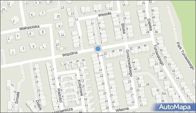 Koszalin, Własna, 2, mapa Koszalina