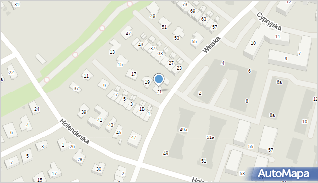 Koszalin, Włoska, 21, mapa Koszalina